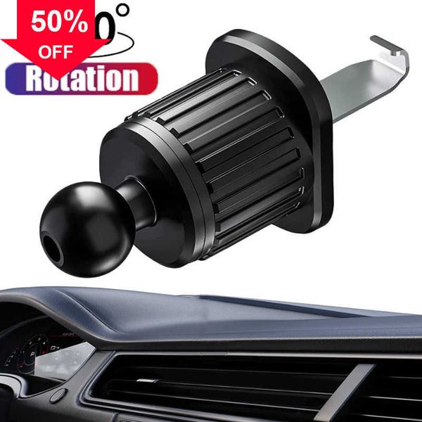 New Universal Car Air Vent Clip Mounts Outlet Hook 17mm Ball Head Base Gravity Car Phone Holder Accessori Staffa GPS per telefono