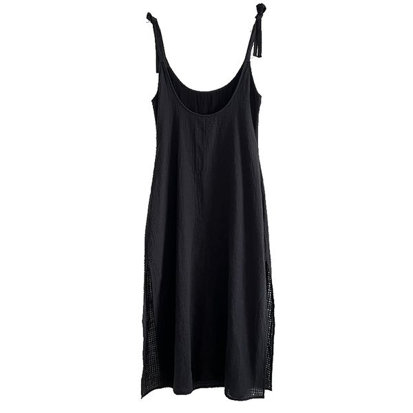 Kleider Bekleidung Damenbekleidung Schwarzes Trägerkleid