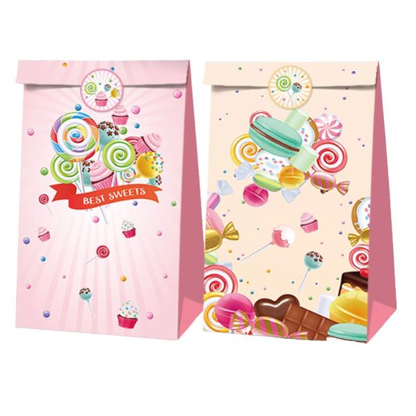 Подарочная упаковка Lollipops Sweet Theme Party Bagdet Birthday Candy Paper Back22x12x8 см. Доставка капля OTSB4