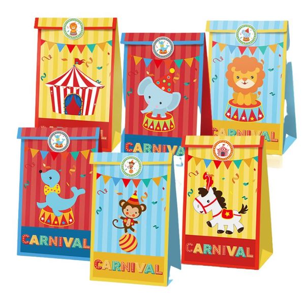 Упаковочные сумки Мексика Цирк Слонов карнавальная вечеринка Сумка день рождения конфеты Подарочная бумага 22x12x8 см. Доставка капля OTQP8