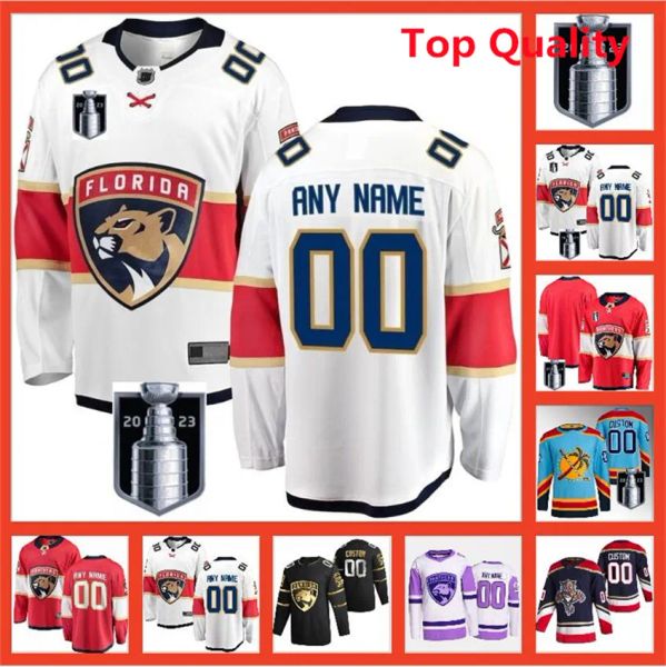 CarolinaPanthers2023 Stanley Cup Finale Aleksander Barkov Hockey-Trikots Aaron Ekblad Matthew Tkachuk Sergei Jaromir Jagr Home Stitched Shirts