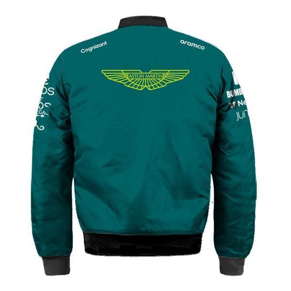 Jackets masculinos Official Aston Martin Jacket Coat AMF1 2023 Mens 14 Fernando Alonso Jack Fans F1 Formula 1 Racing Suit Moto WindProo 40