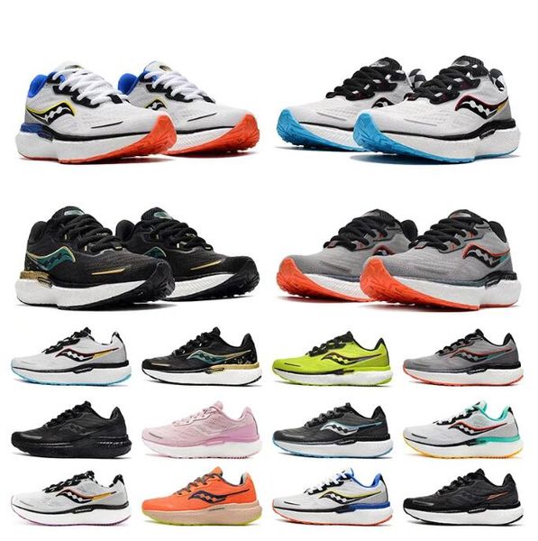 Saucony Triumph 19 Uomo Designer Scarpe da corsa Donna Casual Bianco Nero Verde Tokyo Amulet Orange Volt Pink Amulet Acid Blue Outdoor Uomo Triumphs Sneakers sportive