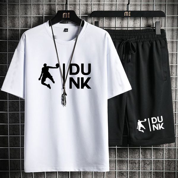 Мужские спортивные костюмы Dunk Printed Summer Sportswear Basketball Sttbits Set Men Short-Shirt Short Short Count Compit