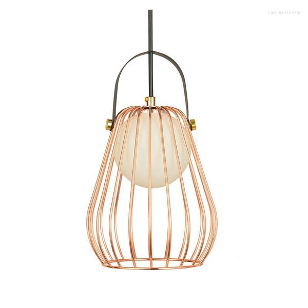 Lampade a sospensione Modern Creative Bird Cage Light Personality Camera da letto Comodino Soggiorno Hanging Bar Ristorante Deco Fixture