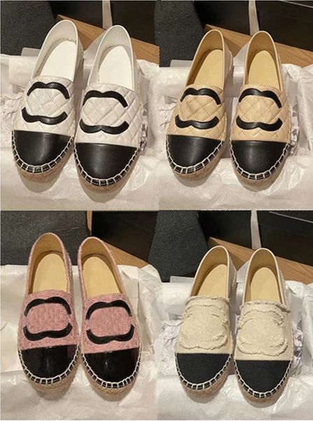 Scarpe pigre di design di lusso di Parigi Scarpe casual antiscivolo da donna in vera pelle Scarpe di marca 2C Scarpe comode da pescatore con fondo piatto in tela Scarpe firmate di canale