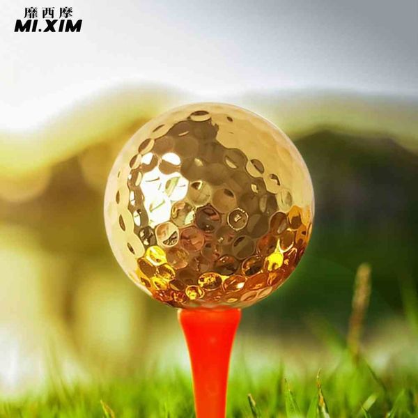 Golf Balls 136pcs Training Exercise Practice Aids Rubber Outdoor Sport 4267mm Accessories Doublelayer Gold Plated 230609