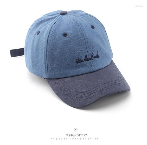 Ball Caps Baumwolle Patchwork Baseball Cap Sommer Unisex Damen Freizeit Trucker Hut Brief Stickerei Einstellbar Papa Hüte