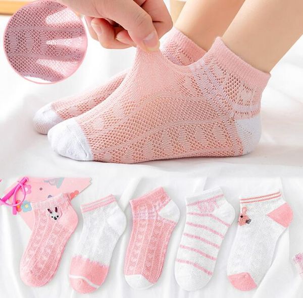 Hochwertige Sommer-Kindersocken für Neugeborene, Netzsocken, 4 Größen, Chikldren Cartoon-Söckchen, Kleinkinder, Kleinkinder, Kinder, Jungen, Mädchen, Baumwolle, Crew-Socken