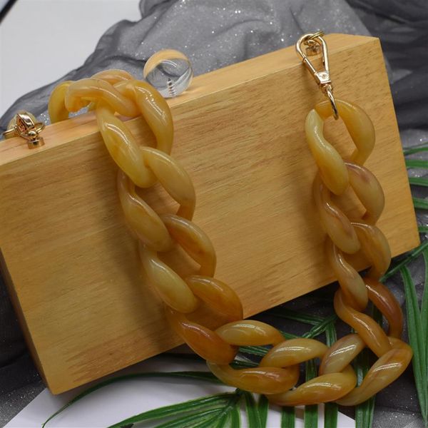 60 cm Große Größe DIY Acryl Harz Kette Tasche Strap Handtasche Kunststoff Strap Mode Bunte Frauen Tasche Zubehör Shoulder337b