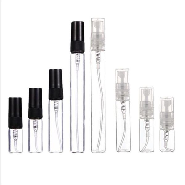 Viagem de spray de spray de spray Plástico Travel Sub-Bottle Dispenser Pump Cosmetics Recarregável Garrafas de Spray Fine Mist 2ml 3ml 5ml 10ml OFOHT