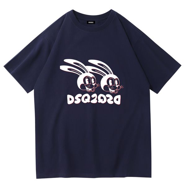 Marca de moda DSQ2 T-shirt masculina estampada T-shirt feminina de algodão de alta qualidade T-shirt casual de manga curta hip-hop de luxo street dress T-shirt