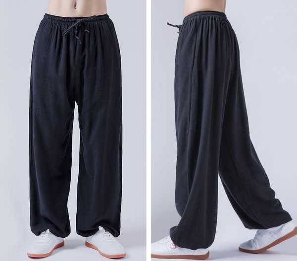 Pantaloni attivi Cotone e lino di alta qualità Yoga Tai Chi Taiji Bloomers Pantaloni per arti marziali Wushu