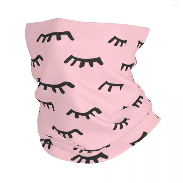 Sarven Eshelash Bandana Neck Gaiter Printed Cartoon Beauty Glam закрытые глаза Маска шарф Многофункциональный езда на голове езда на велосипеде Взрослый весь сезон