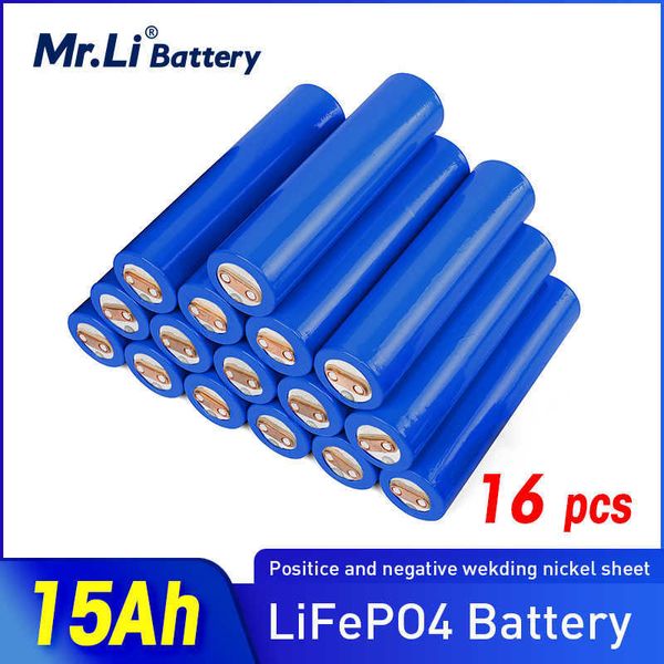 16 Stück Mr.Li 33140 3,2 V 15 Ah Lfepo4 Lithium-Batterien 3,2 V Zellen für 12 V 24 V Elektrofahrzeug Fahrrad EV Dreirad Roller