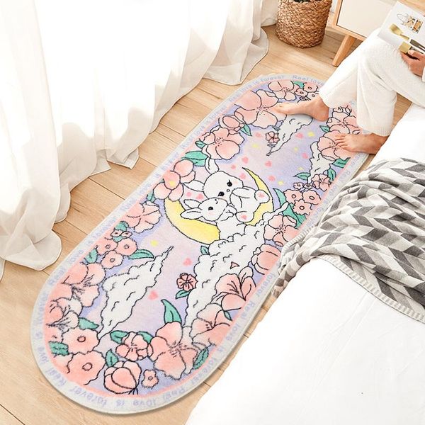 Tappeti Cartoon Fluffy Camera da letto Tappeto Kawaii Soggiorno Tappetino Kid Baby Playmat Tappeto Tappetini antiscivolo Decorazioni per la casa Tapi