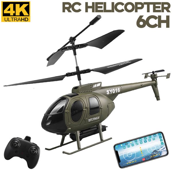 ElectricRC Aircraft Rc Helicopter 6Ch 4K Camera Rc Plane 2.4G Rc Helicopters for Adults Electric Airplane Flying Toy Kids Toy 230609