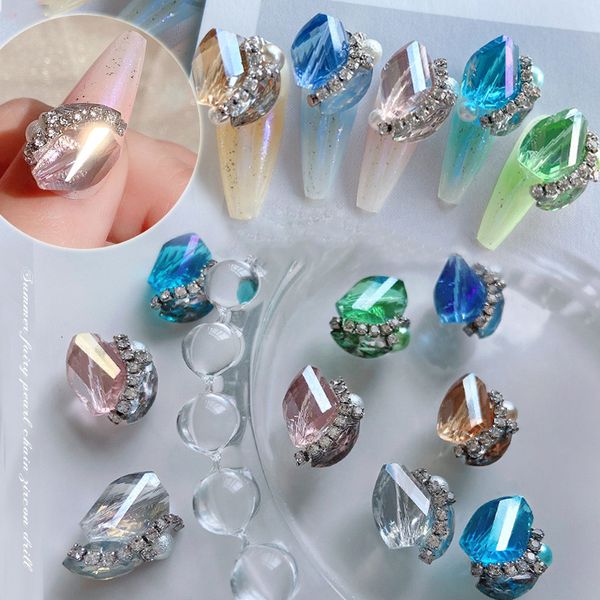 Unghie Finte 10 PezziConfezione Di 3D Metallo Nail Art Lega Trapani Impilati Ornamenti Fatti A Mano Cristallo Di Zircon Accessori Per Unghie Super Brillanti 230609