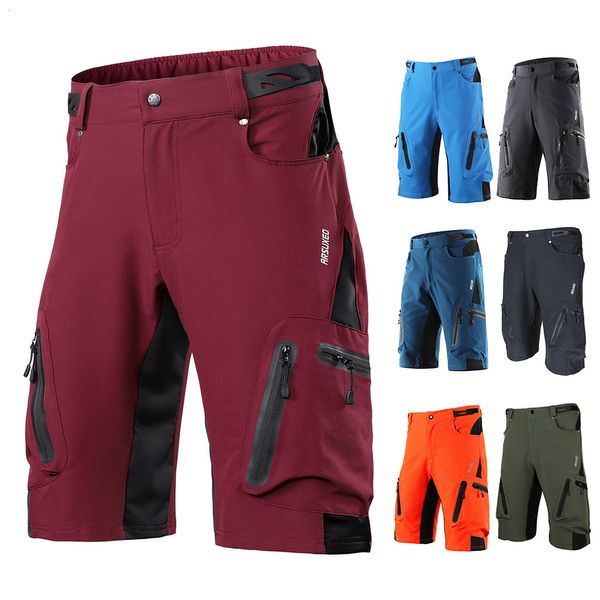 Pantaloncini da ciclismo Arsuxeo Pantaloncini da ciclismo da uomo Pantaloni da equitazione da ciclismo Traspirante Vestibilità ampia Sport all'aria aperta Ciclismo Corsa MTB Pantaloncini da bicicletta da montagna 230609