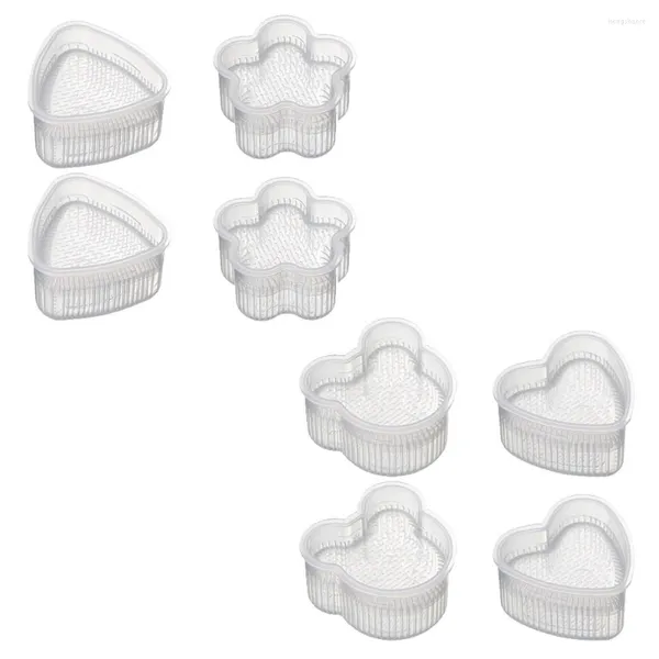 Conjuntos de Louça 8 PCS Bola de Arroz Molde Para Resina Plástico Sushi Moldes Triângulo Grau Pp Material Maker Criança