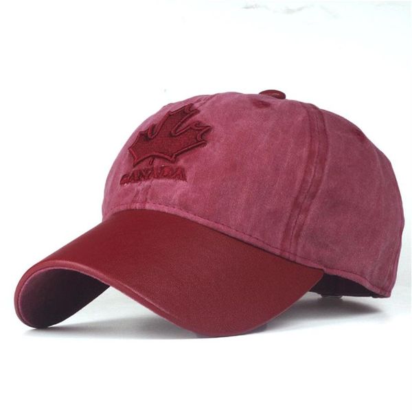 Женские женские бейсбольные шапки Pure Color Canada Emelcodery Letter Smapback Hat для мужчин Cap Baseball Unisex Caps Cacquette Gorras229D