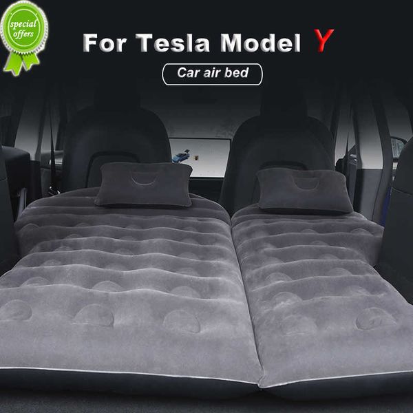 Colchão de viagem inflável para carro novo, cama, assento traseiro, sofá multifuncional, almofada de ar, acampamento ao ar livre, para Tesla, modelo Y
