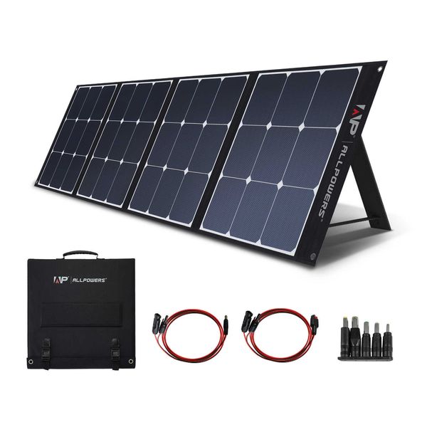 ALLPOWERS Flexibles, faltbares Solarpanel, 120 W/200 W, hocheffizientes Solarpanel-Set, Solar-Ladegerät für Camping, Boot, Wohnmobil