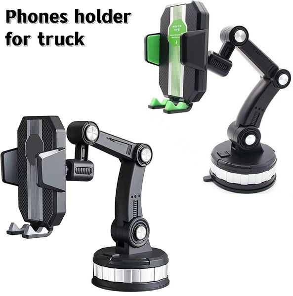 Suporte de telefone para carro multifuncional 360 graus, painel universal para carro, caminhão, ventosa, suporte para telefone móvel