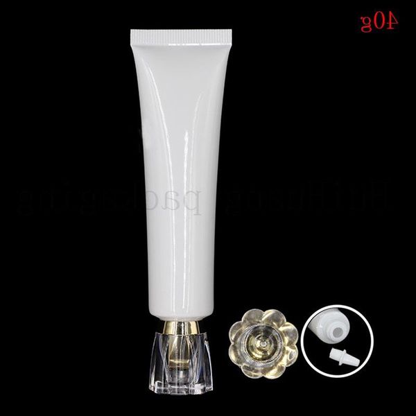 30pcs 40g Cosmetic Plastic PE Bottle Vazio Facial Cleanser Hand Cream Container Soft Squeeze Tubes Hotel Suprimentos Fhafn