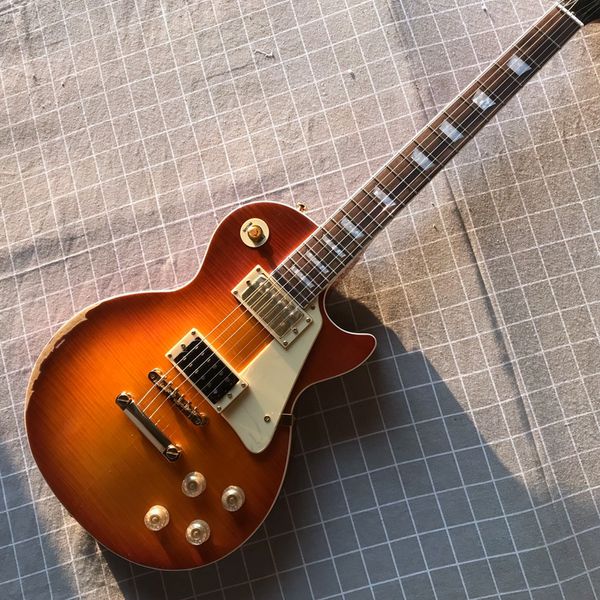 Novo!!! Custom Shop 1959 Heavy Relic Guitarra Elétrica Envelhecida Transporte Rápido