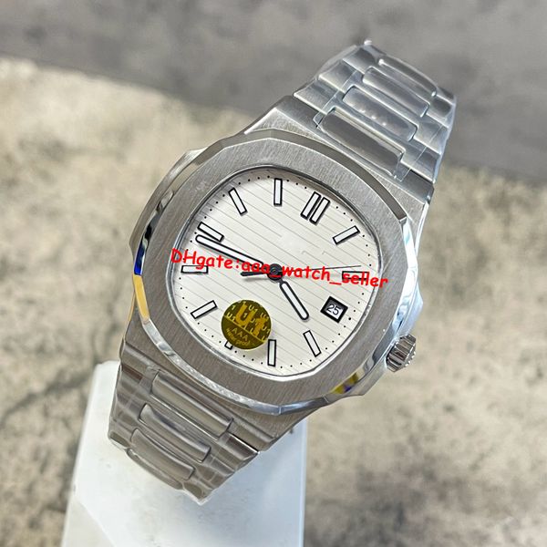 3 cores U1 versão relógios masculinos de luxo 40mm 5711 5811 movimento de gravação automática safira luminoso aço inoxidável relógios de pulso esportivos traseiros transparentes