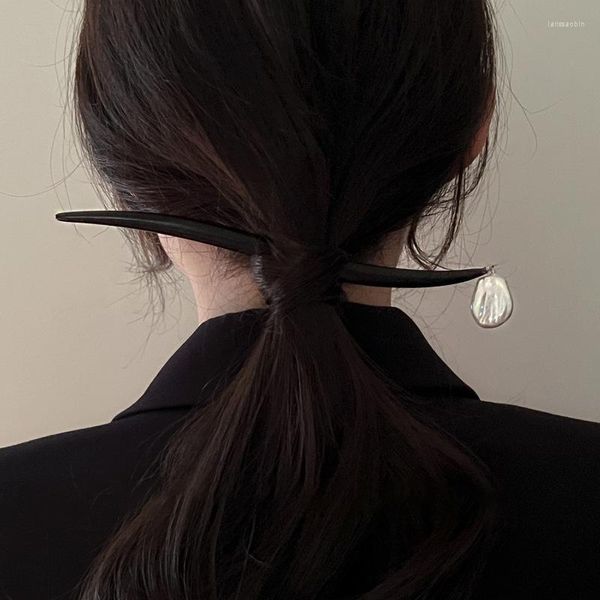 Grampos de cabelo 2023 Irregular Pearl Geometry Hairpin Chinês Simples Sticks Para Mulheres DIY Penteado Design Prato Acessórios Na Moda