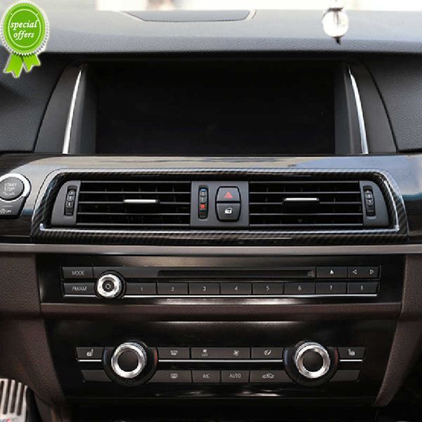 Novo console central do carro ar condicionado saída de ventilação capa de moldura decorativa para bmw série 5 f10 f11 f07 f18 2011-2017 acessórios