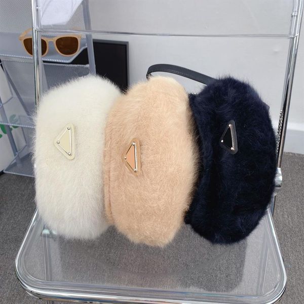 Mulheres designer boinas cabelo de vison chapéu quente para homens primavera inverno luxo moda bonés presente gorro chapéus presente de casamento com caixa 22101001c294b