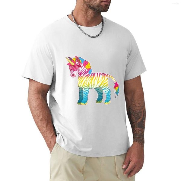 Regatas masculinas Pride Zebracorn - Pan T-Shirt Roupas fofas para um menino Camiseta Simples Camisetas Masculinas