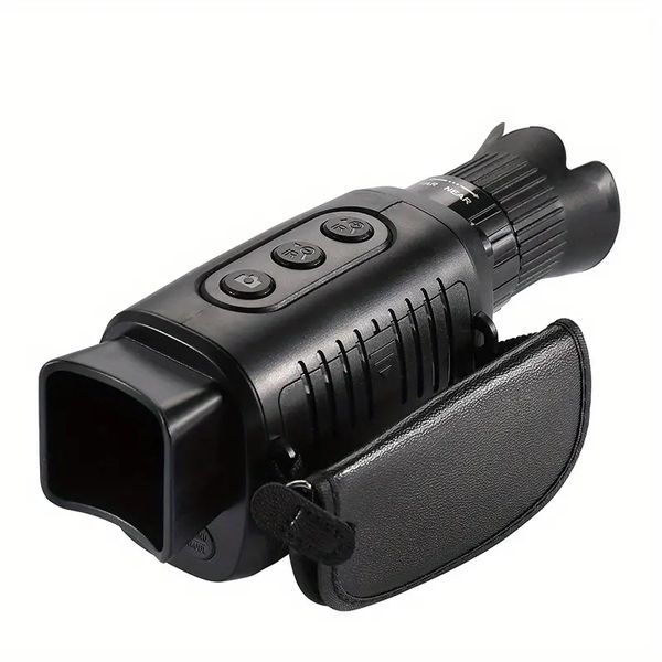 Dispositivo de visão noturna profissional HD 1080P, zoom monocular recarregável, telescópio de caça infravermelho 5x dispositivo de caça digital