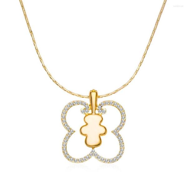 Подвесные ожерелья Классическая Winx Flora Club Fashion Inlay Crystal Butterfly Collese для девочки Женщина -Женщина мечта подарки