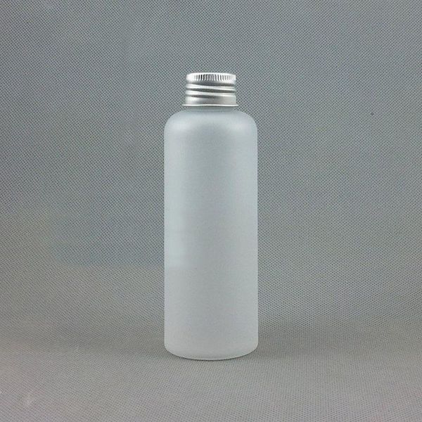 30 Stück 150 ml nachfüllbare PET-Kosmetikflasche mit Aluminium-Schraubdeckeln, klarer, gefrosteter Kunststoffbehälter für Toner, Shampoo, Lotion