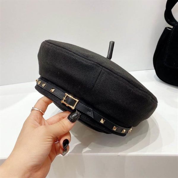 Cool Girl Berets Berets Top Hat Black Lady Cap Spring осень зимние аксессуары рождественские подарки