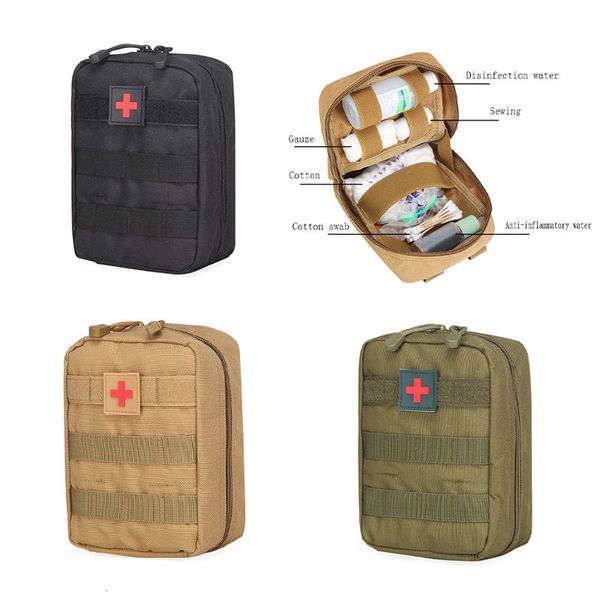 Bolsas ao ar livre Caça Sobrevivência Bolsa de primeiros socorros Kit de cintura tático Acessórios de acampamento Pacote SOS 230609