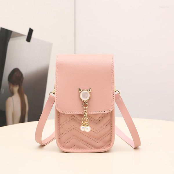 Akşam çantaları 2023 İlkbahar Yaz Mini Crossbody Bag Kadın İşlemeli püskül omuz cep telefonu Kadın Katı Messenger Diagonal