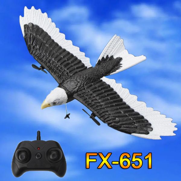 Electricrc Aircraft Aereo RC Alare alare Eagle Bionic Aircraft Fighter 2.4G Radio Remote Control Airpelling Airplane Giochi di schiuma per bambini Regalo per bambini 230609