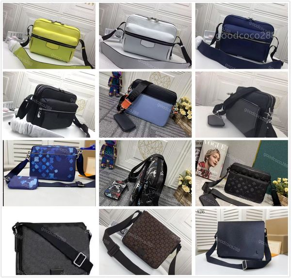 Designers de luxo bolsa bolsa mensageiro bolsas femininas masculinas tote cross body conjunto de lona reversa bolsa de ombro de couro homem carteira bolsa de mão mochila 69443 45320