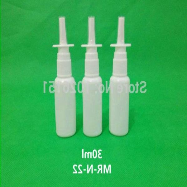 FreeShip Wholesale 100PCS 30ml Flacone spray nasale in plastica HDPE/PE con pompa spray/tappo, flaconi spray nasale colore bianco da 1 oz 30ml Rkvtv