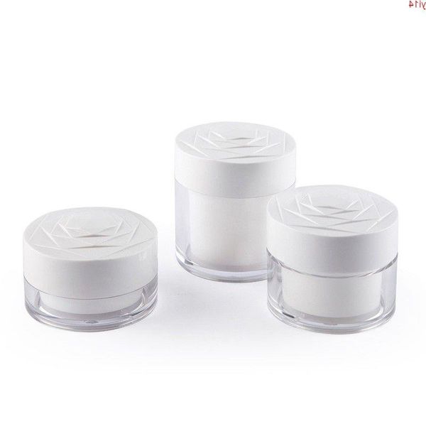 15g 30g 50 g leere weiße plastische kosmetische Cremesbehälter, kleine Augenglas Make -up -Gesichtsprobe, Hautpflege Flaschenhigh Qualtity Sxqup