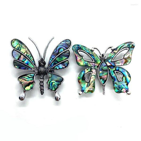 Anhänger-Halsketten, 1 Stück, Schmetterlingsform, natürliche Abalone-Muschel, Schmuckzubehör, Paar, kreative DIY-Halskette, Armband, 49–53 mm