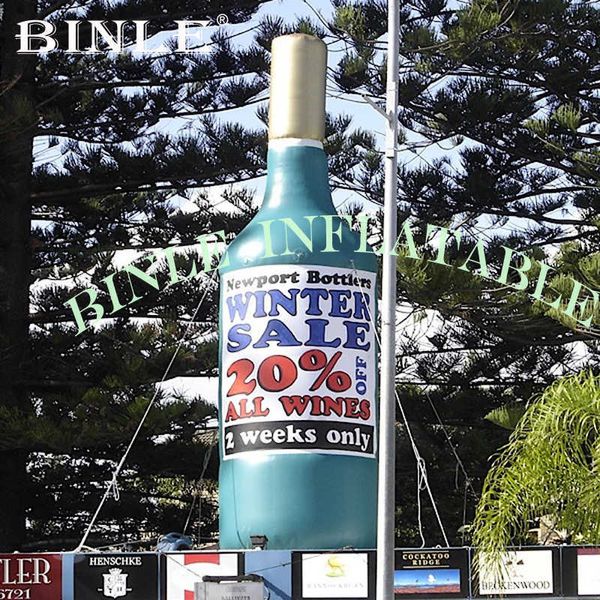 Réplica de garrafa de vinho inflável gigante de publicidade especial para promoção de lançamento de novos produtos