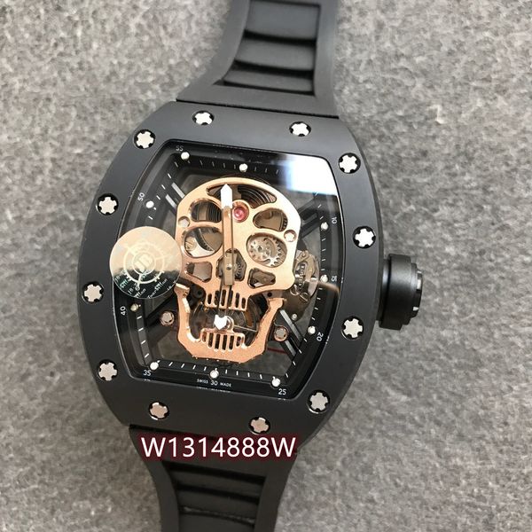 RM001 RM68-01 RM052 RM53-01 Relógio com turbilhão movimento de corda manual caixa de cerâmica de carbono espelho de safira