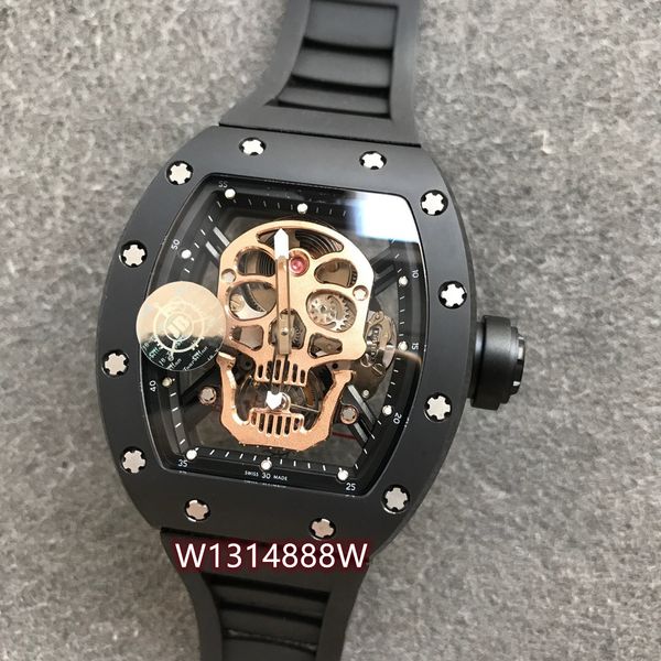 RM001 RM68-01 RM052 RM53-01 Uhr mit Tourbillon-Handaufzugswerk, Kohlefaser-Keramikgehäuse, Saphirglasspiegel