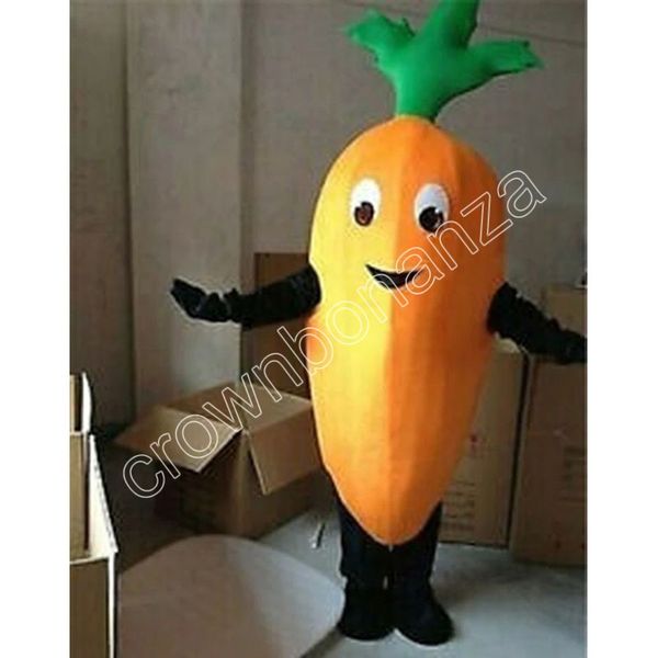 La mascotte della carota arancione costumi il vestito operato dal fumetto per il vestito operato da Halloween del costume di carnevale della mascotte di tema animale adulto